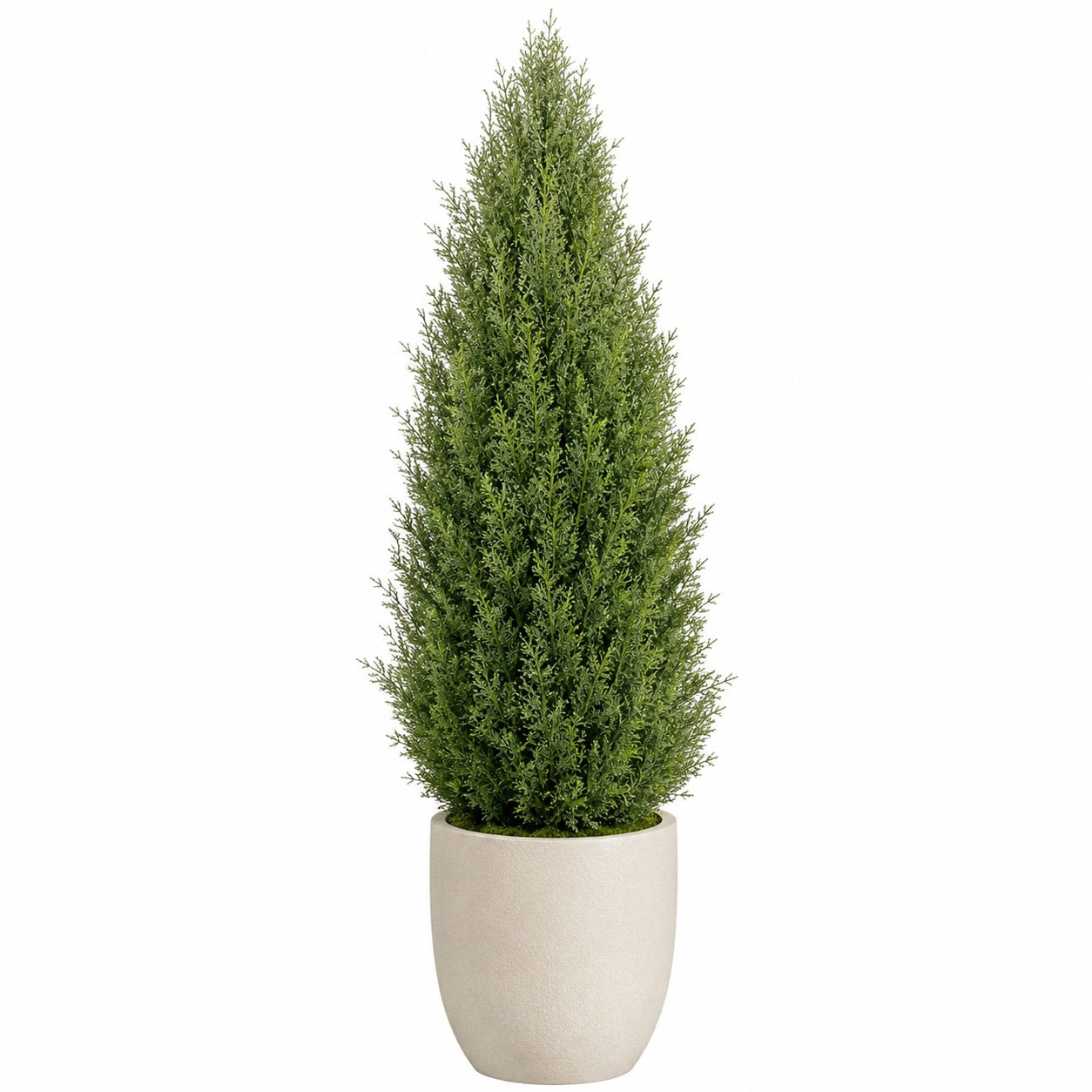 Plante artificielle cyprès 150 cm vert en plastique avec pot décoratif pour intérieur