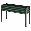 Jardinière surélevée 120 x 60 x 80 cm en acier vert foncé pour culture extérieure