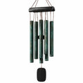 Carillon à vent 90 cm en métal vert patiné pour décoration intérieure et extérieure