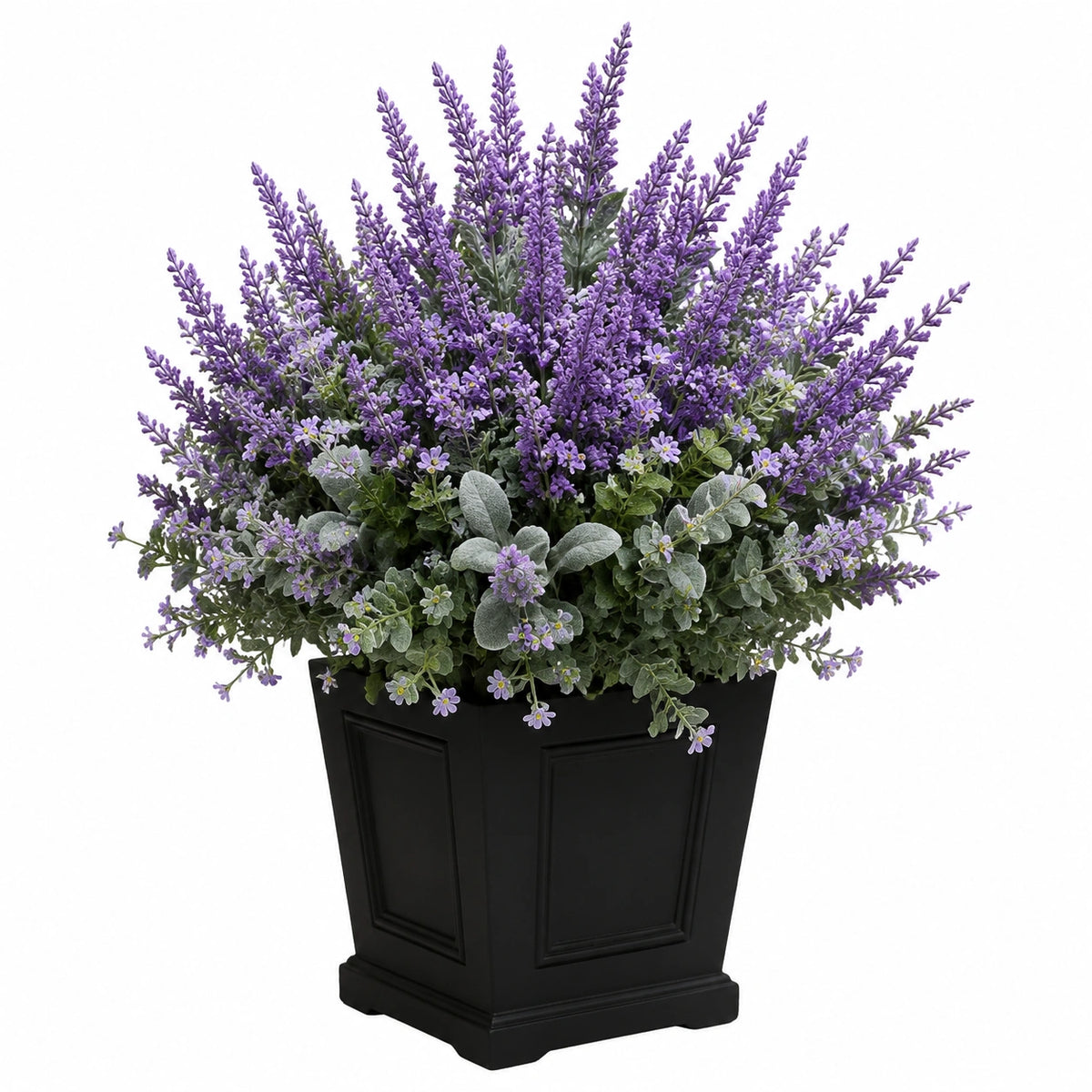 Plante artificielle en pot 75 cm lavande violette feuillage vert décoration intérieure