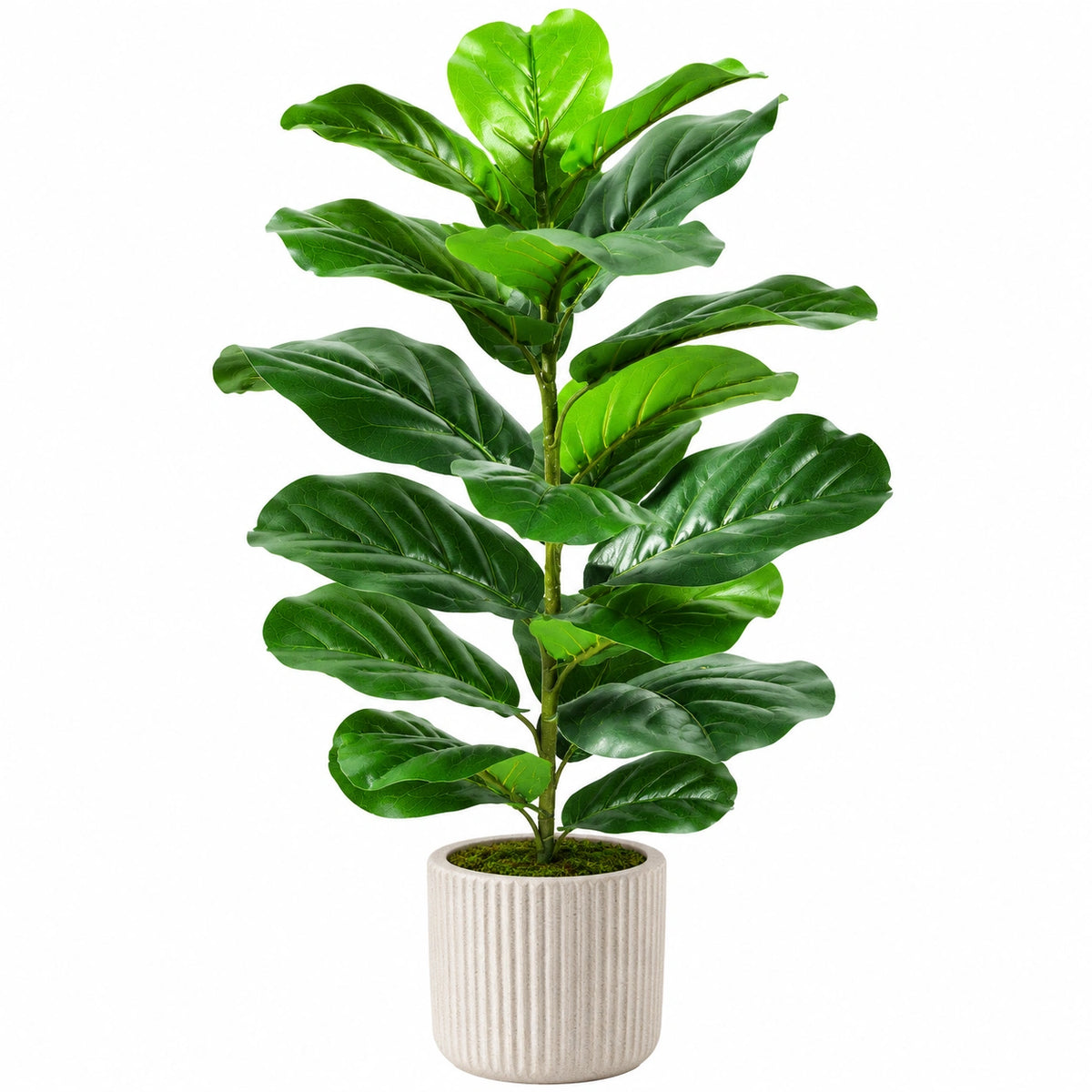 Plante verte artificielle en pot 120 cm feuillage vert en plastique décoratif